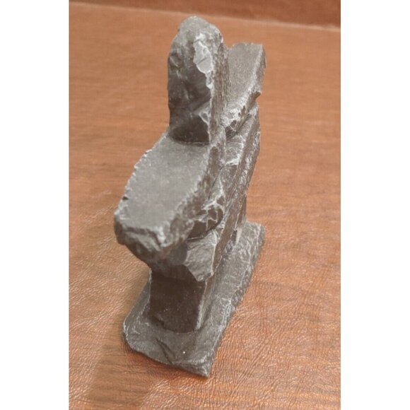Inuit Folk Art Inukshuk 5" Black Statue Recycled Material Made In Canada Boma - Picture 4 of 11